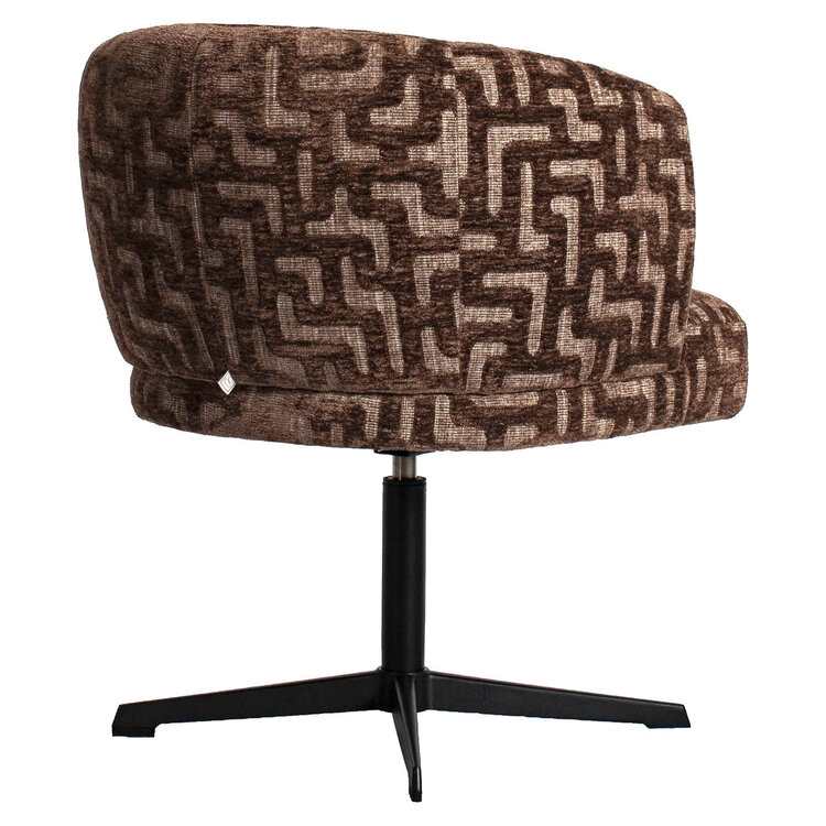 Richmond Interiors Eetkamerstoel Dinan brown labyrinth fire retardant