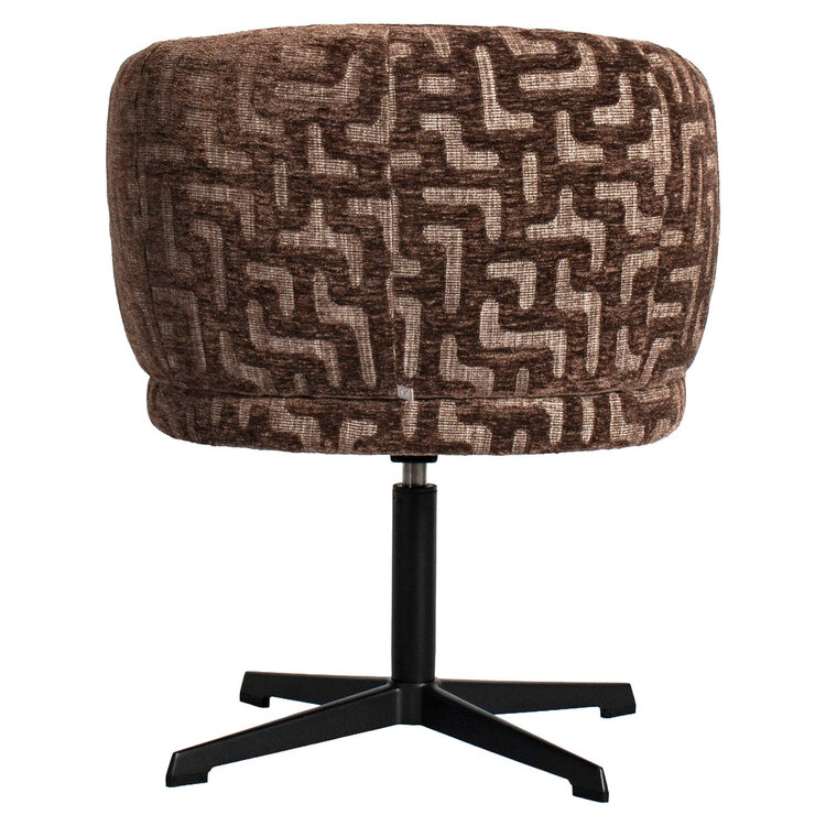 Richmond Interiors Eetkamerstoel Dinan brown labyrinth fire retardant