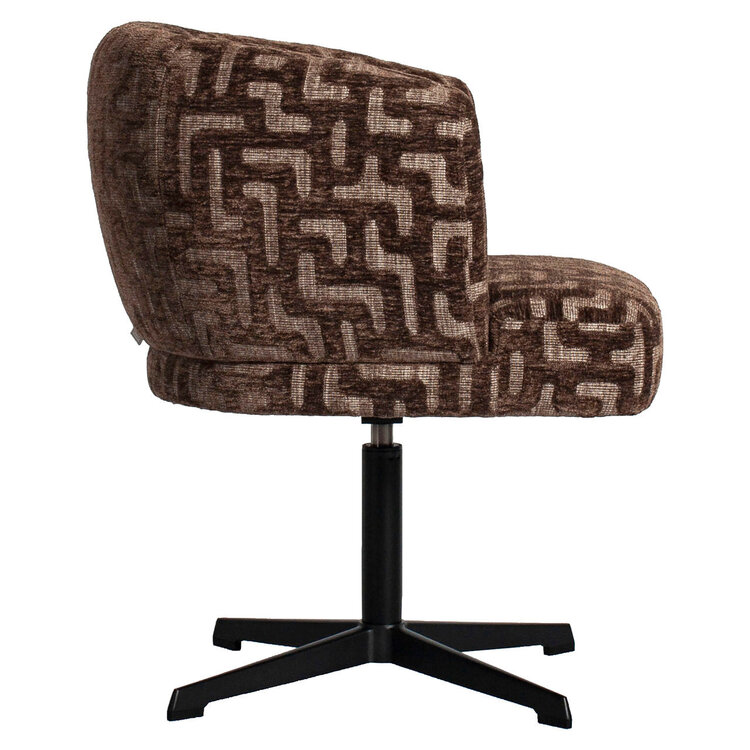 Richmond Interiors Eetkamerstoel Dinan brown labyrinth fire retardant