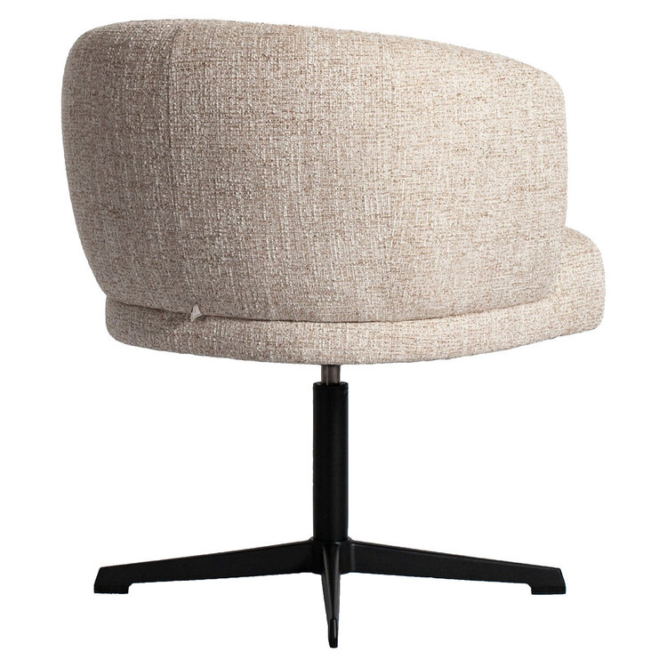 Richmond Interiors Eetkamerstoel Dinan cream tweed fire retardant - swivel