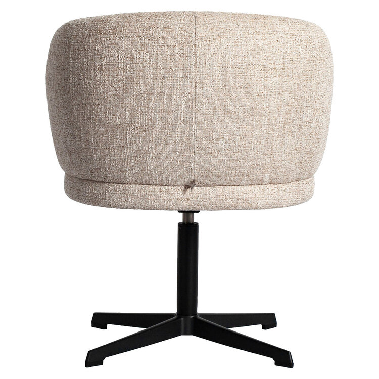 Richmond Interiors Eetkamerstoel Dinan cream tweed fire retardant - swivel