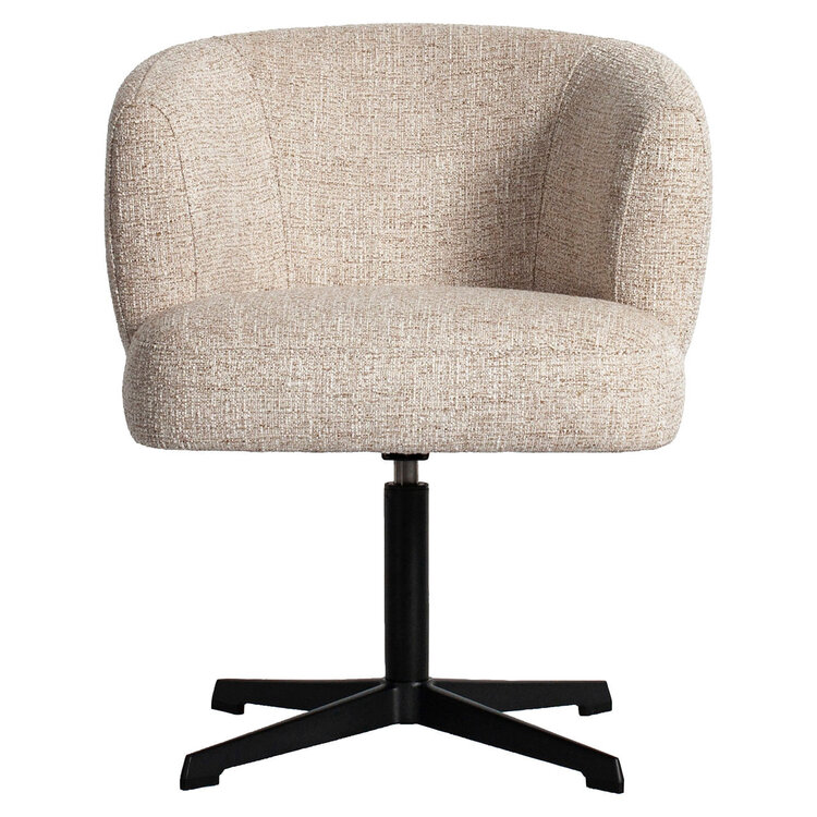 Richmond Interiors Eetkamerstoel Dinan cream tweed fire retardant - swivel