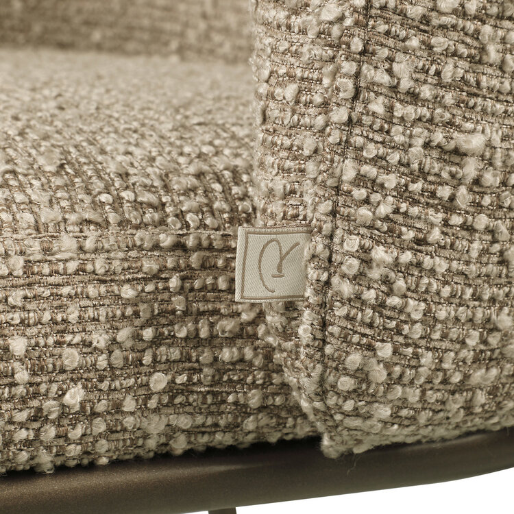 Richmond Interiors Eetkamerstoel Elvi mocca chunky fire retardant (Set of 2)
