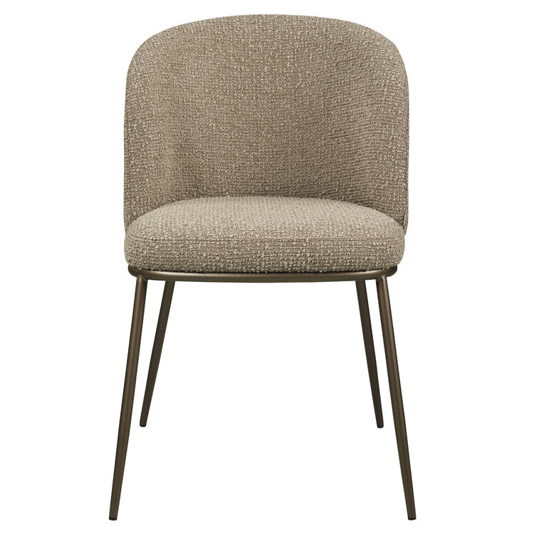 Richmond Interiors Eetkamerstoel Elvi mocca chunky fire retardant (Set of 2)