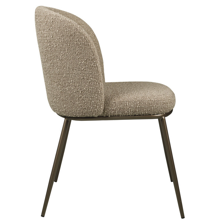 Richmond Interiors Eetkamerstoel Elvi mocca chunky fire retardant (Set of 2)