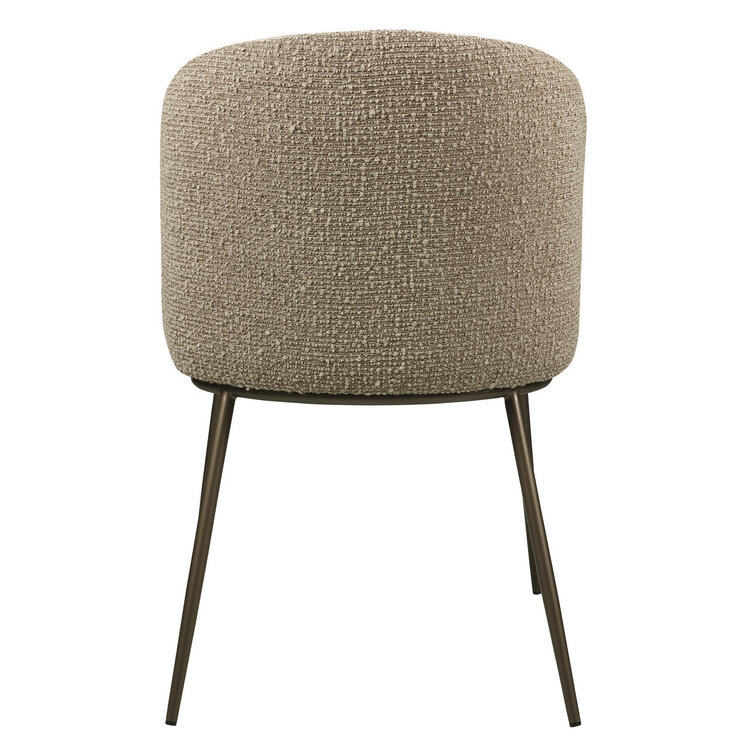 Richmond Interiors Eetkamerstoel Elvi mocca chunky fire retardant (Set of 2)