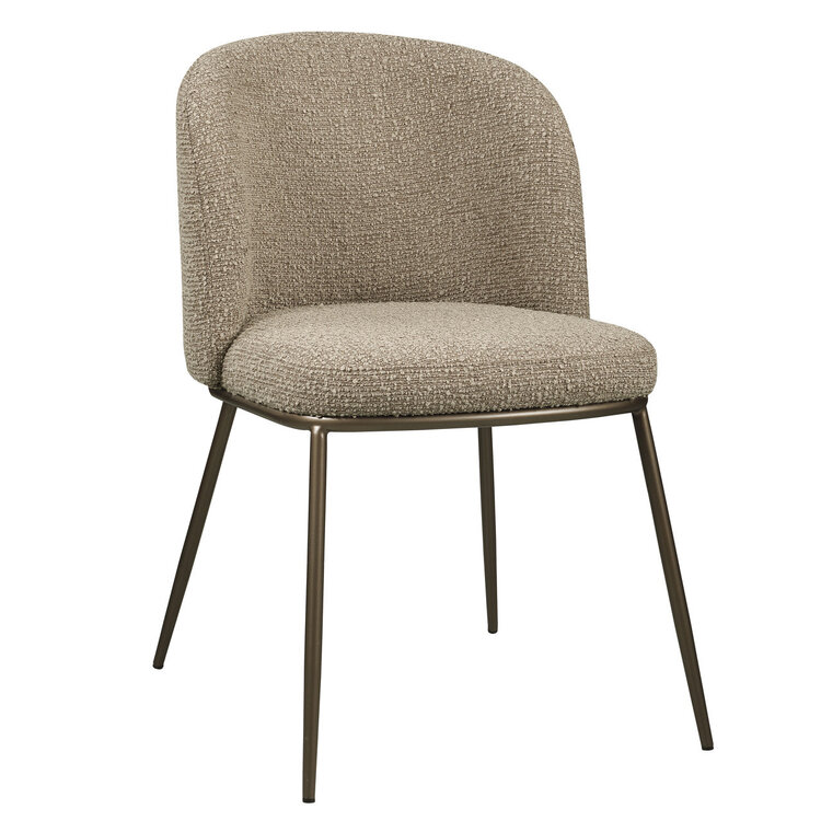 Richmond Interiors Eetkamerstoel Elvi mocca chunky fire retardant (Set of 2)