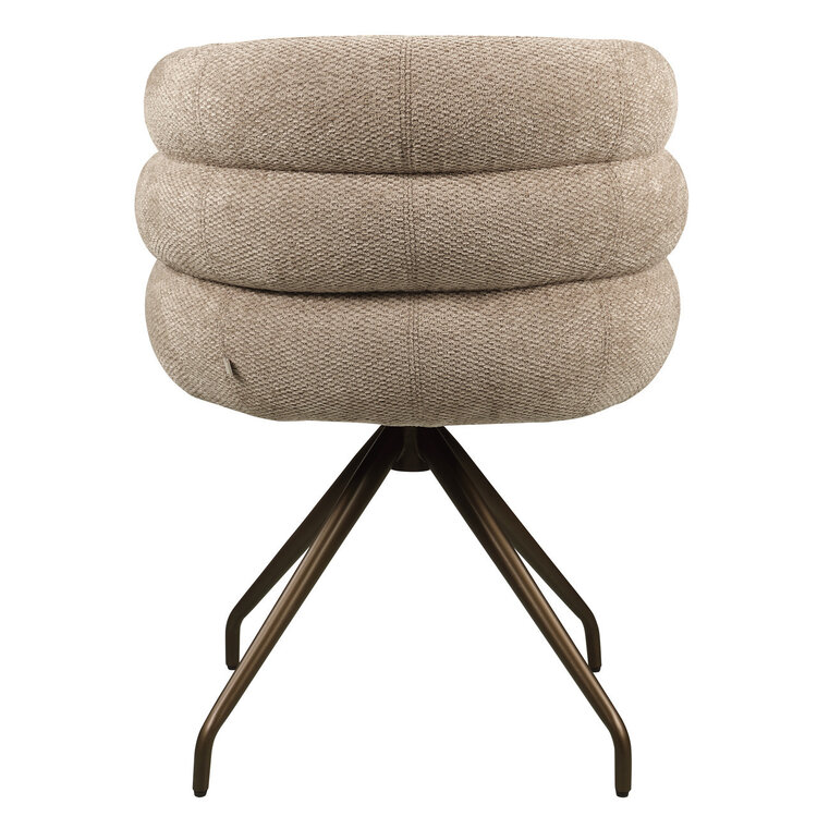 Richmond Interiors Eetkamerstoel Kayla mocca boldweave swivel