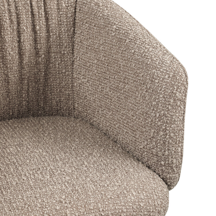Richmond Interiors Eetkamerstoel Madeline mocca chunky draaibaar