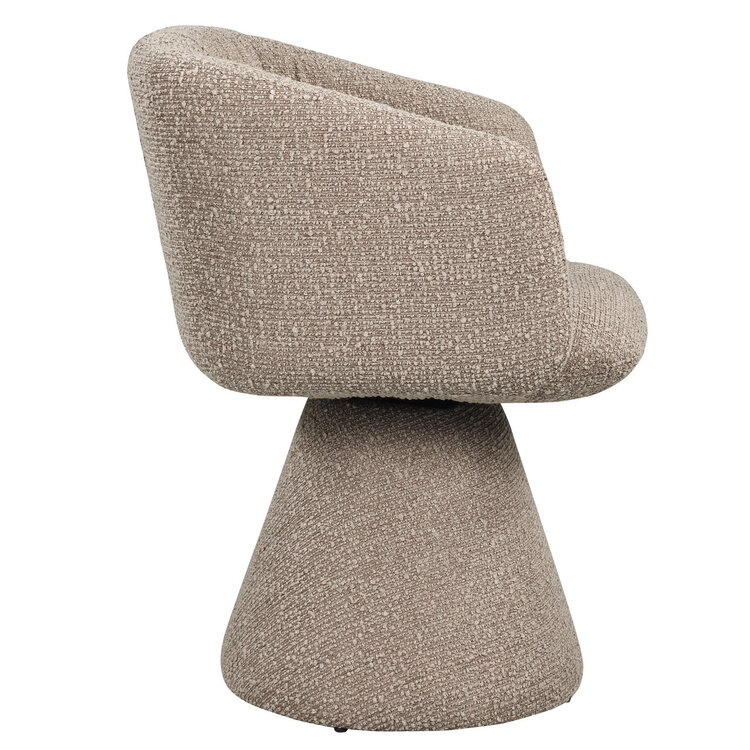Richmond Interiors Eetkamerstoel Madeline mocca chunky draaibaar