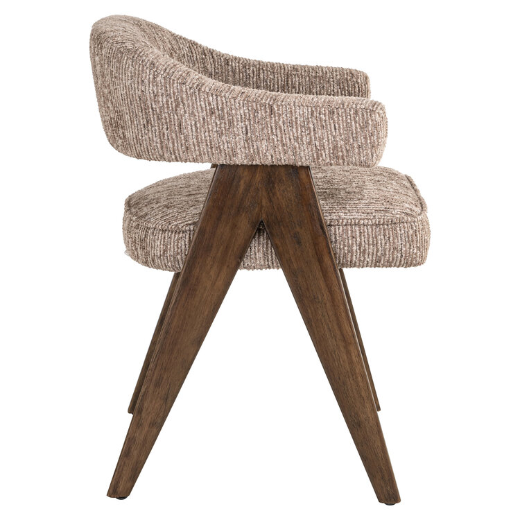 Richmond Interiors Eetkamerstoel Mori mocca linear