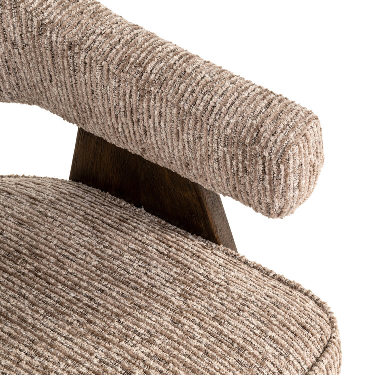 Richmond Interiors Eetkamerstoel Mori mocca linear