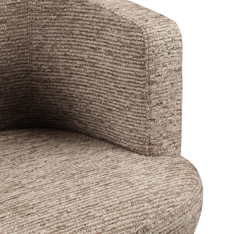 Richmond Interiors Eetkamerstoel Rochenne mocca linear swivel on wheels