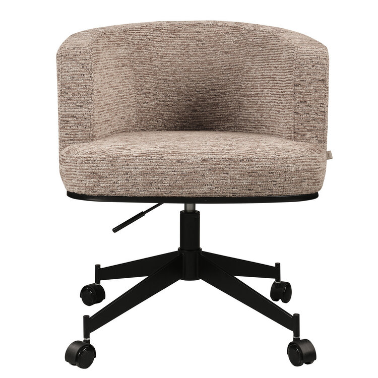 Richmond Interiors Eetkamerstoel Rochenne mocca linear swivel on wheels
