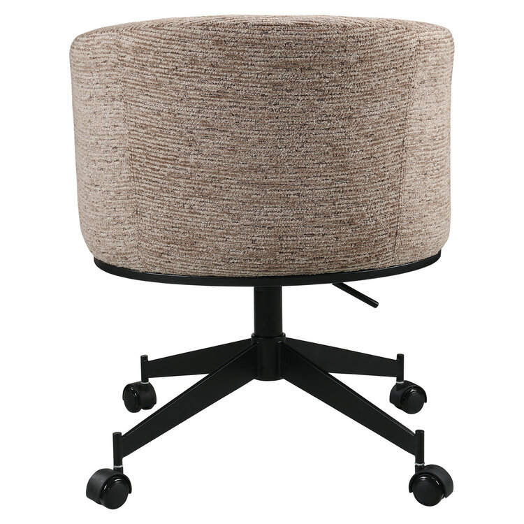 Richmond Interiors Eetkamerstoel Rochenne mocca linear swivel on wheels