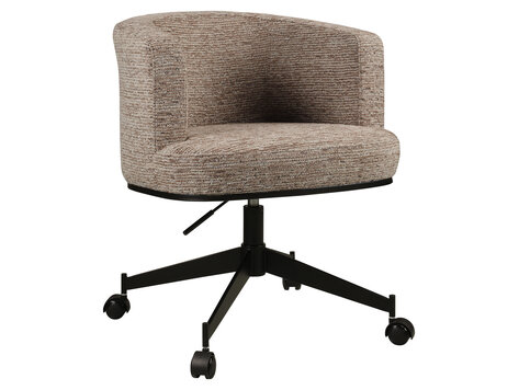 Richmond Interiors Eetkamerstoel Rochenne mocca linear swivel on wheels