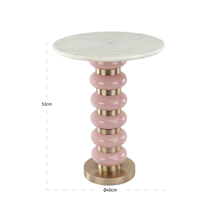 Richmond Interiors Bijzettafel Villeray pink
