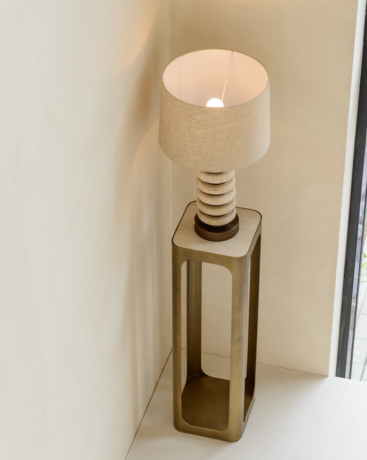 Richmond Interiors Tafellamp Blair Natural Travertine