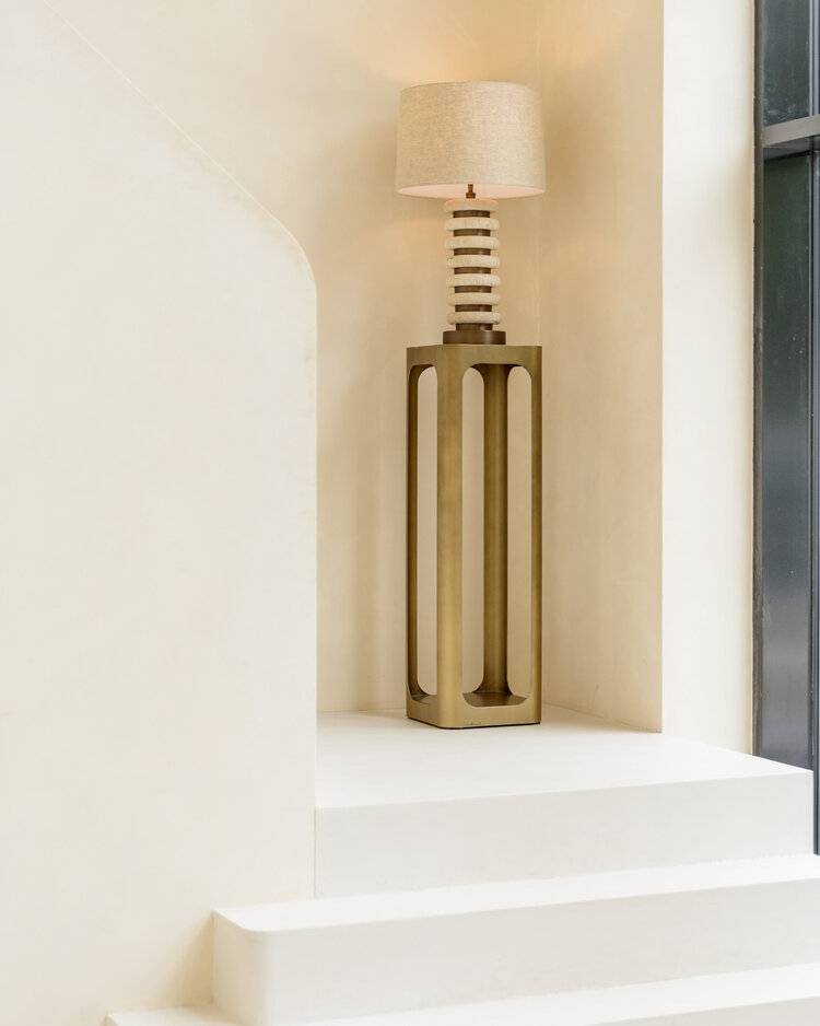 Richmond Interiors Tafellamp Blair Natural Travertine
