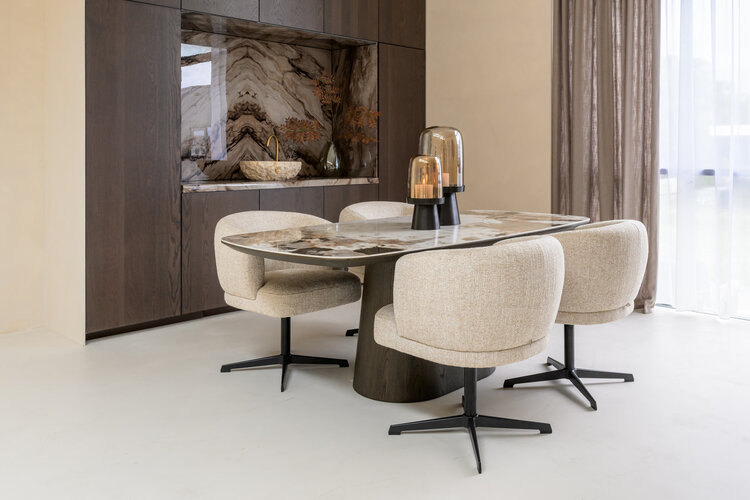 Richmond Interiors Windlicht Kate walnut klein