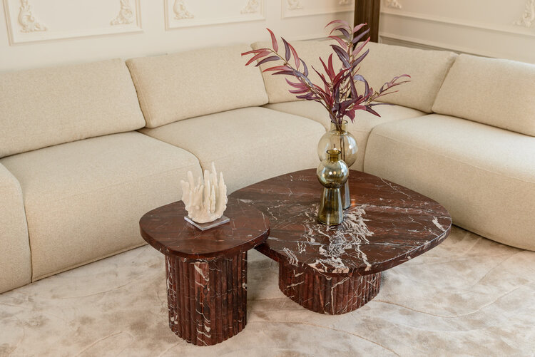 Richmond Interiors Vaas Sera Smoke Glas Rond Klein