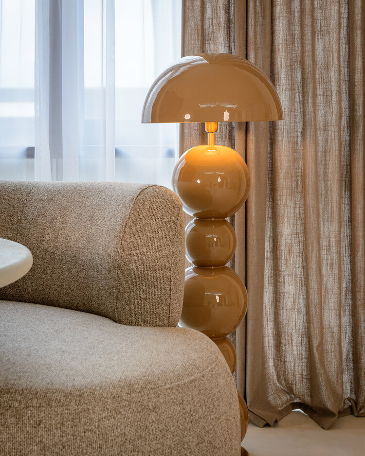 Richmond Interiors Vloerlamp Hasden mocha mousse