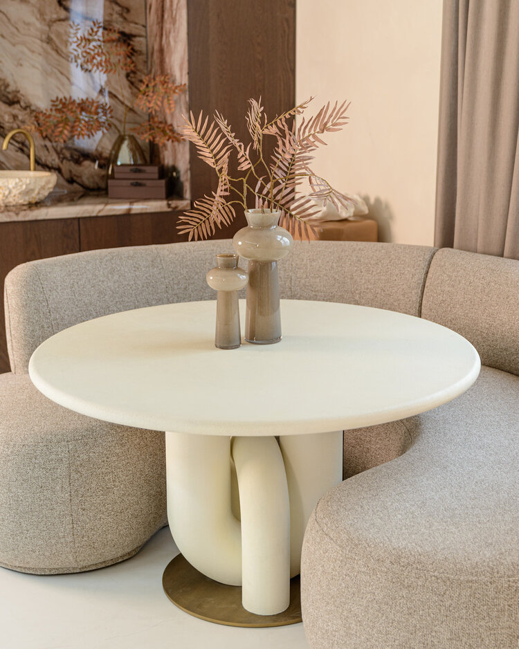 Richmond Interiors Vaas Lunor taupe glas groot