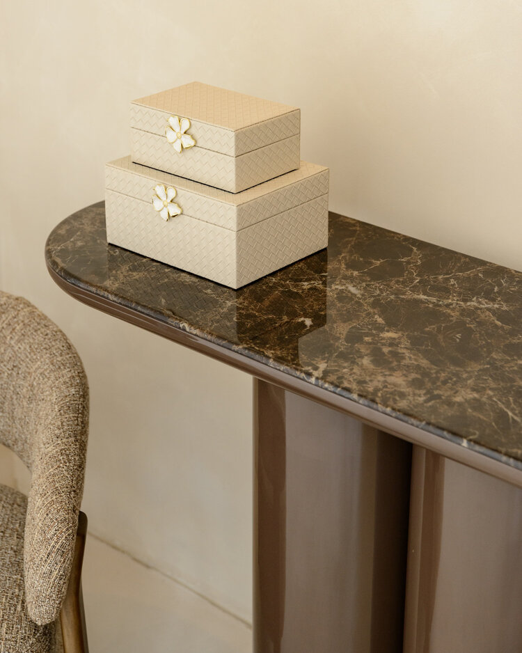 Richmond Interiors Console wandtafel Almundi chocolat brown keramiek bruin