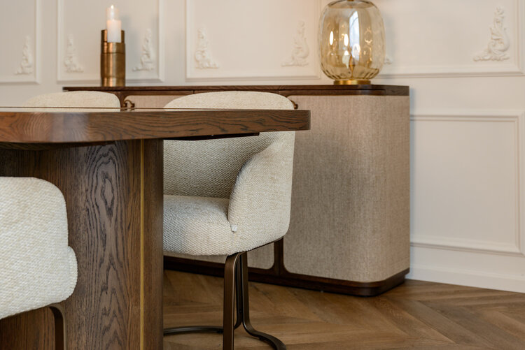 Richmond Interiors Eetkamerstoel Hadley natural boldweave fire retardant