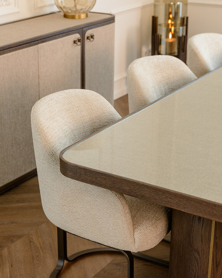 Richmond Interiors Eetkamerstoel Hadley natural boldweave fire retardant