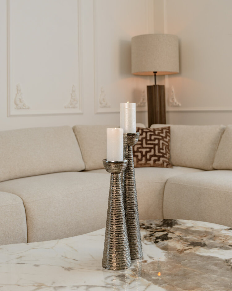 Richmond Interiors Kandelaar Jola Brass Antique aluminium klein