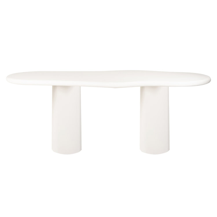 Richmond Interiors Eettafel Bloomstone 260x120 cm wit pleister finish