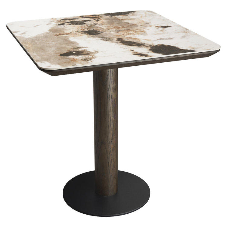 Richmond Interiors Bistrotafel Langford Brown Eiken Keramiek vierkant