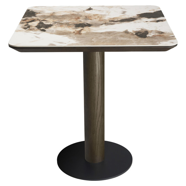 Richmond Interiors Bistrotafel Langford Brown Eiken Keramiek vierkant