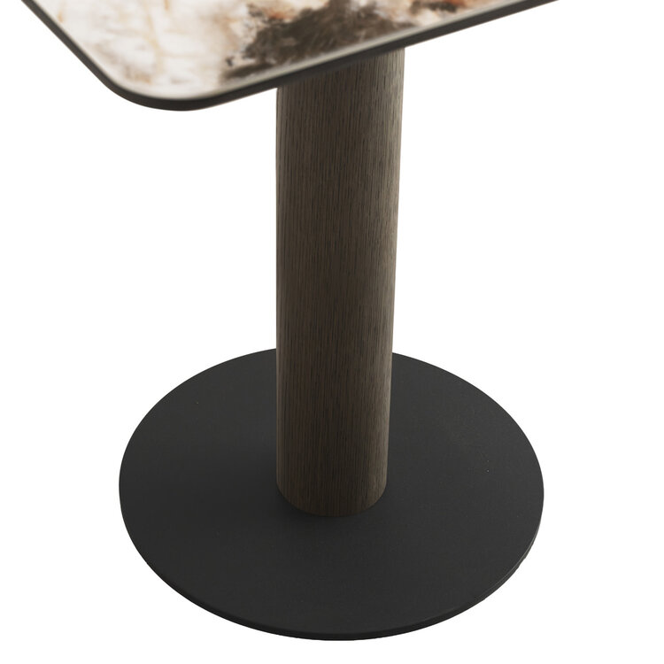 Richmond Interiors Bistrotafel Langford Brown Eiken Keramiek vierkant