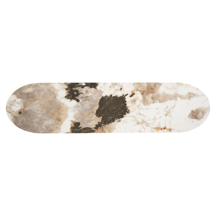Richmond Interiors Console wandtafel Langford Brown Eiken Keramiek ovaal
