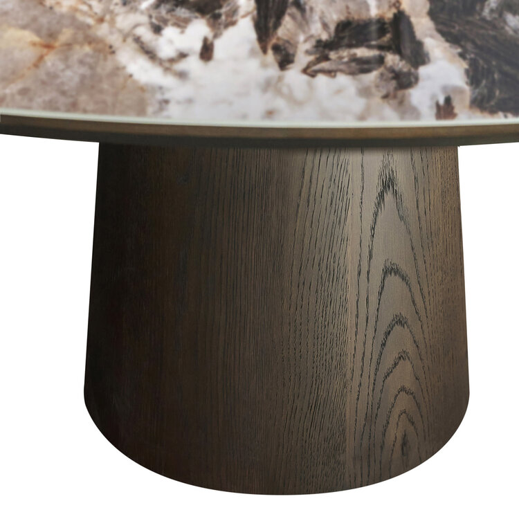 Richmond Interiors Eettafel Langford Brown Eiken Keramiek ovaal 200 cm