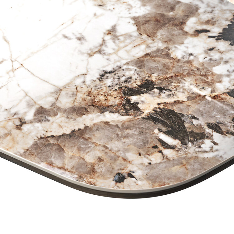 Richmond Interiors Eettafel Langford Brown Eiken Keramiek ovaal 200 cm
