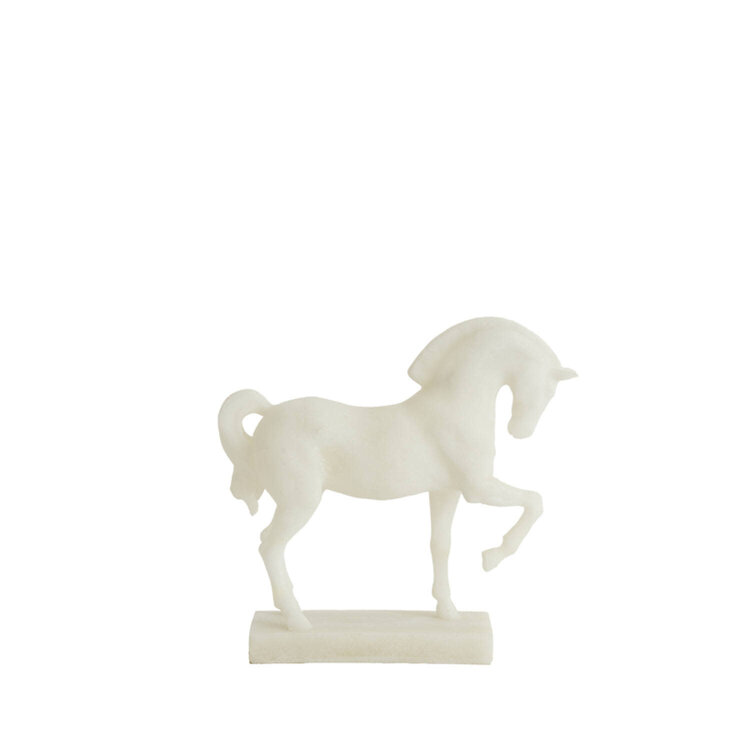 Decoratie Object Ornament Paard cream