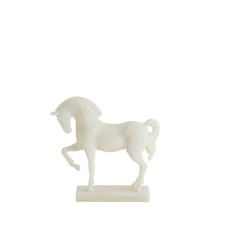 Decoratie Object Ornament Paard cream