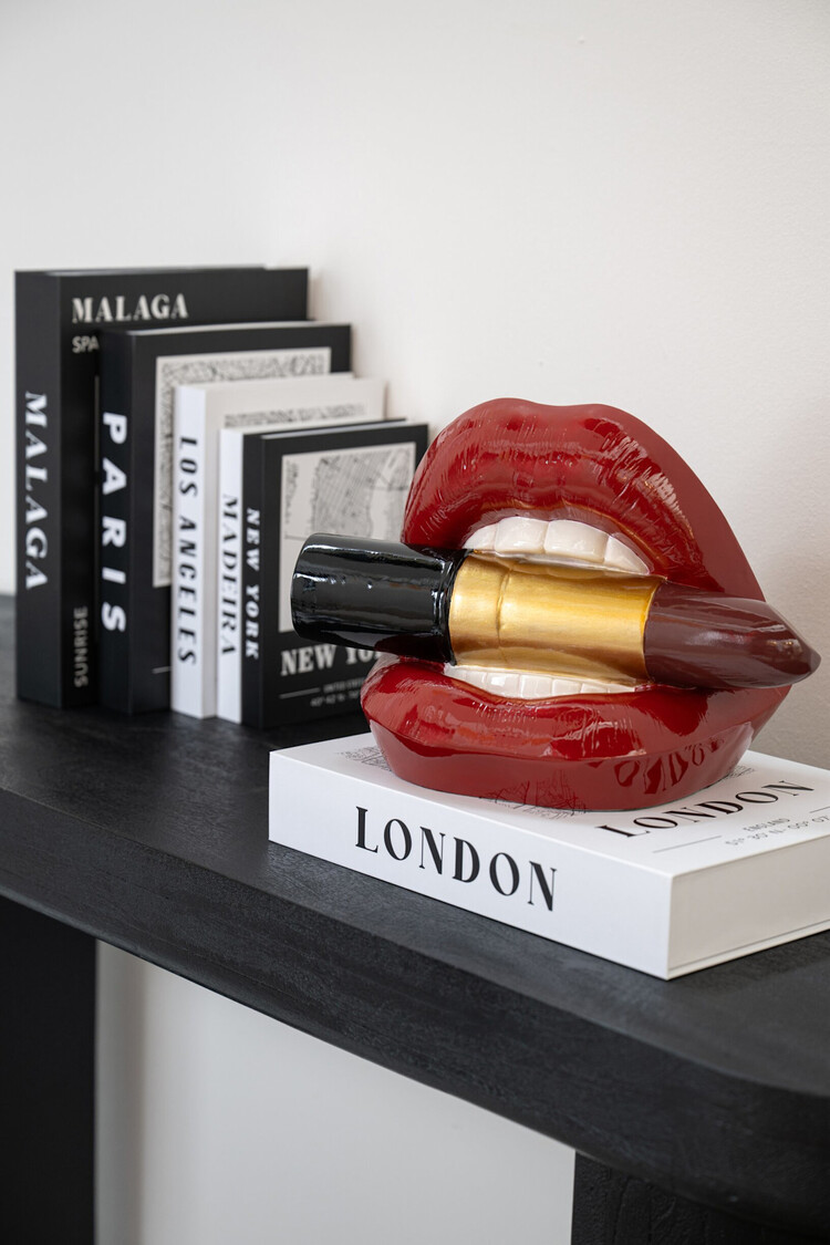 Decoratie Object Lips rood