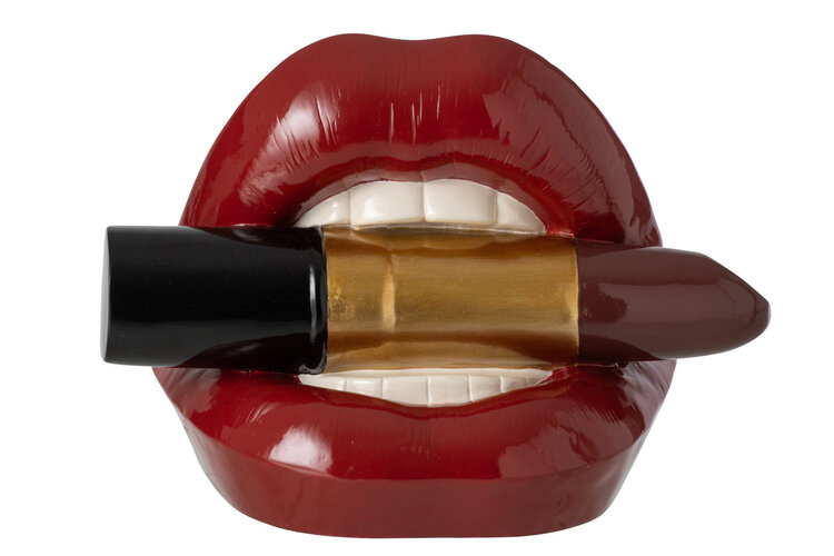 Decoratie Object Lips rood