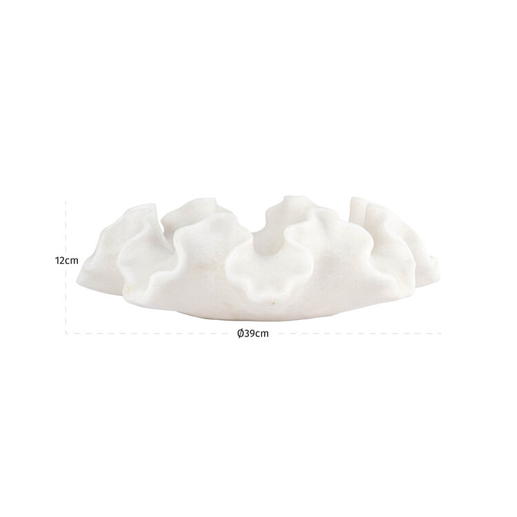 Richmond Interiors Schaal Lola white koraalvorm wit