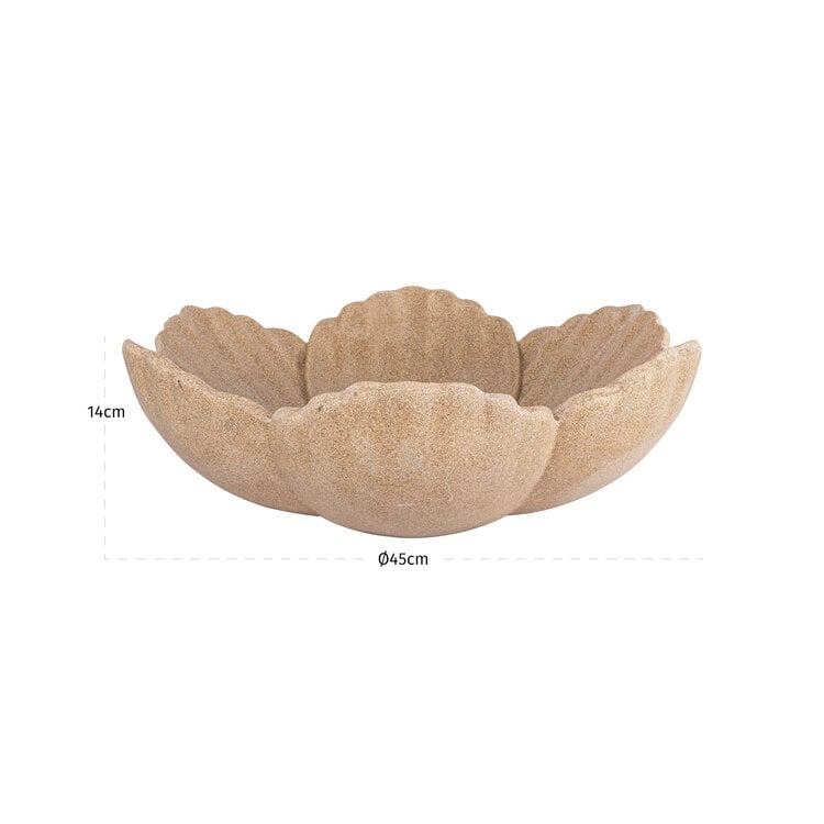 Richmond Interiors Schaal Petal bloemvorm beige