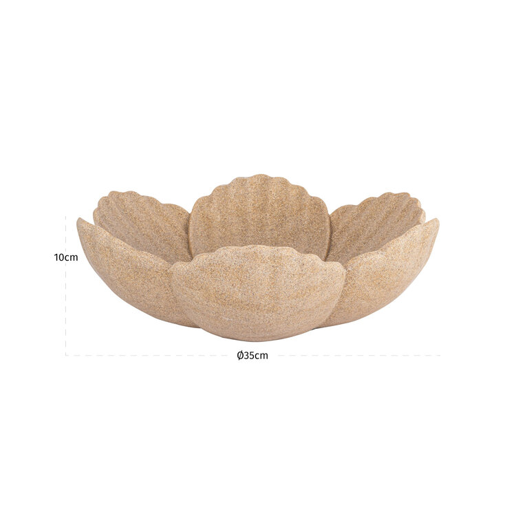 Richmond Interiors Schaal Shellie schelpvorm beige klein