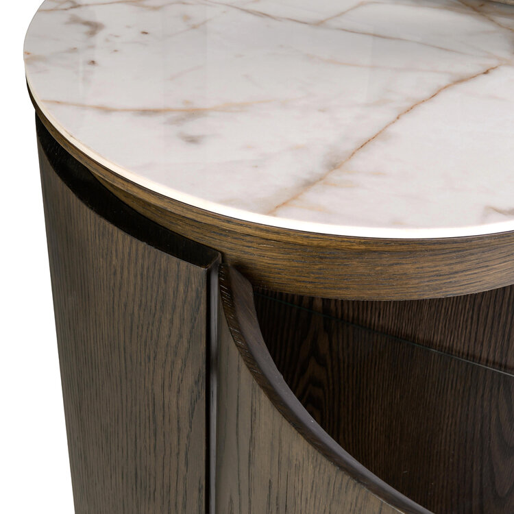 Richmond Interiors Wandkast Langford Brown Eiken Keramiek