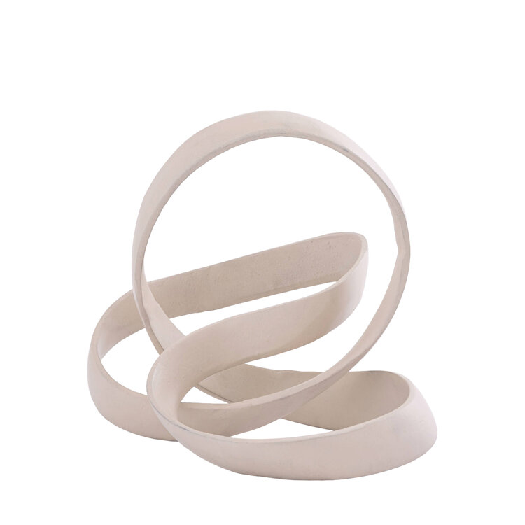 PTMD Collection Davean Beige organisch aluminium ornament Small