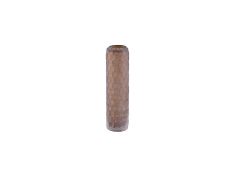 PTMD Collection Vaela Beige windlicht glas honingraatpatroon Medium