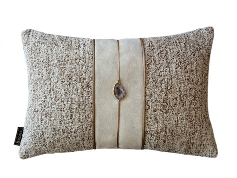Brons interieur Sierkussen Carvoeiro stone 45x30 cm