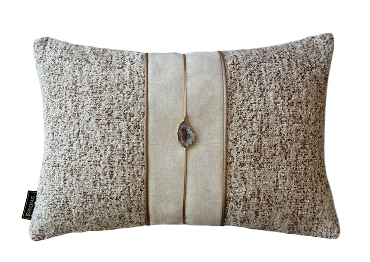 Brons interieur Sierkussen Carvoeiro stone 45x30 cm